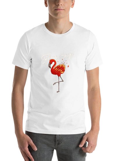 Flame-ingo Black T-Shirt for Men
