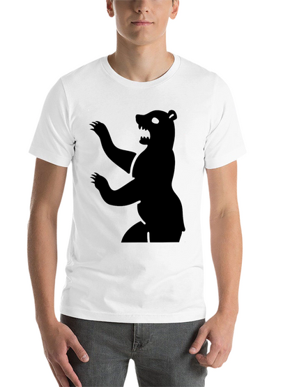 Bear Silhouette Graphic Tee - Mens Black T-Shirt