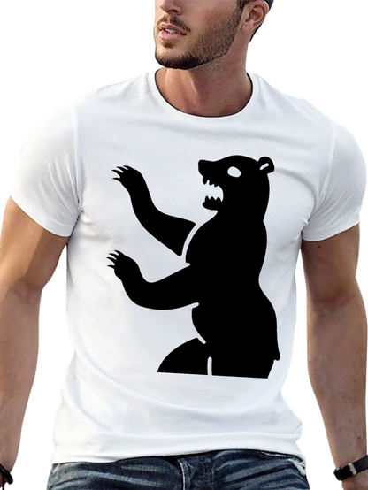 Bear Silhouette Graphic Tee - Mens Black T-Shirt
