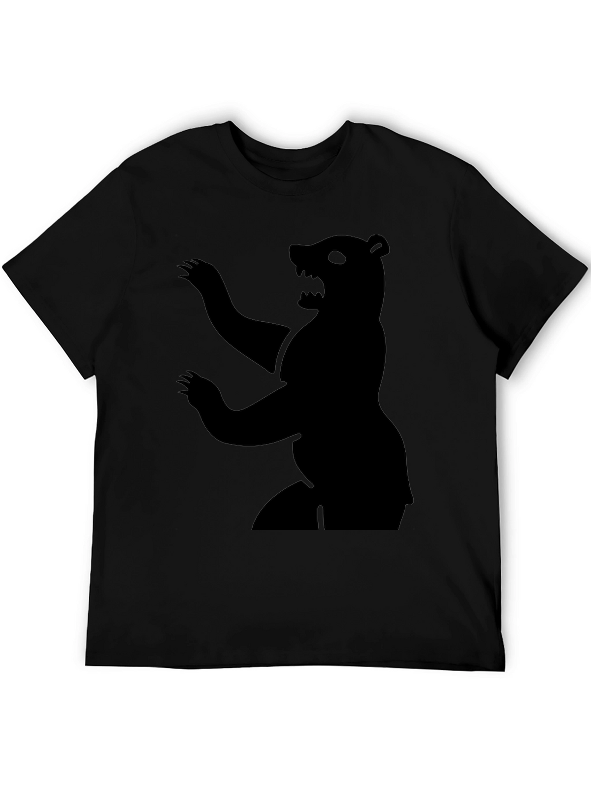 Bear Silhouette Graphic Tee - Mens Black T-Shirt