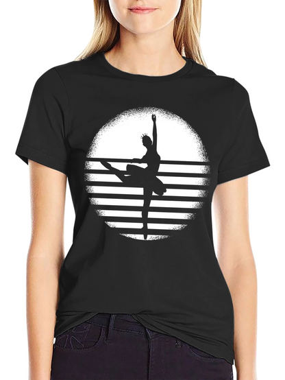Ballerina Sunset Black T-Shirt - Dance Lovers Tee