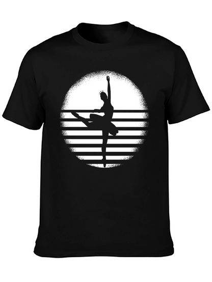 Ballerina Sunset Black T-Shirt - Dance Lovers Tee