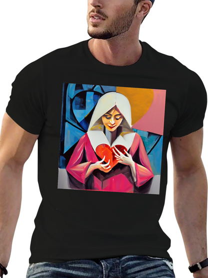 Heartfelt Artistic Graphic Tee - Modern Art T-Shirt
