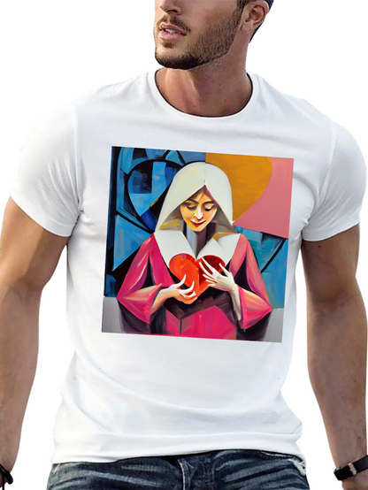 Heartfelt Artistic Graphic Tee - Modern Art T-Shirt