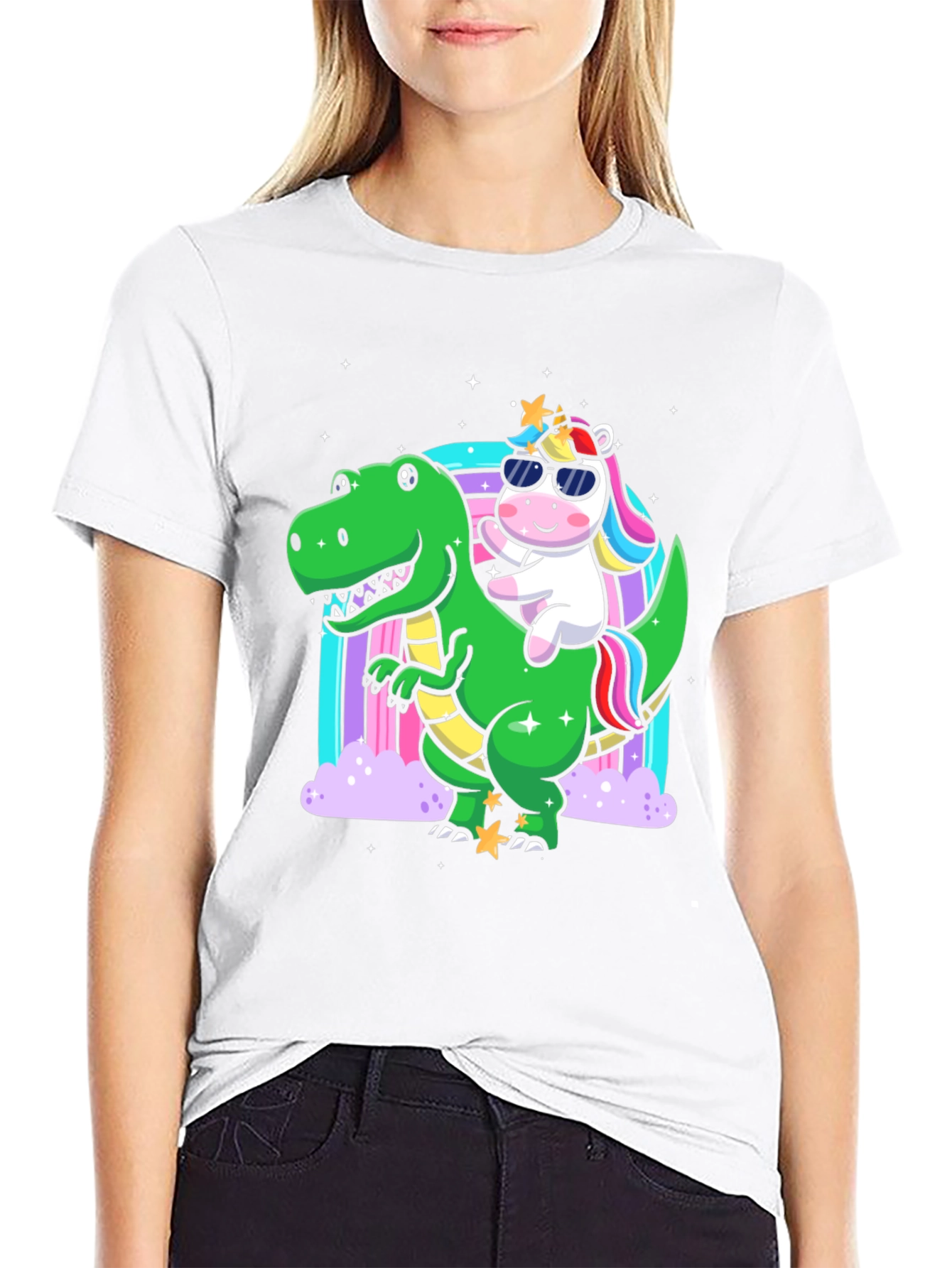 Dino Unicorn Rainbow T-Shirt