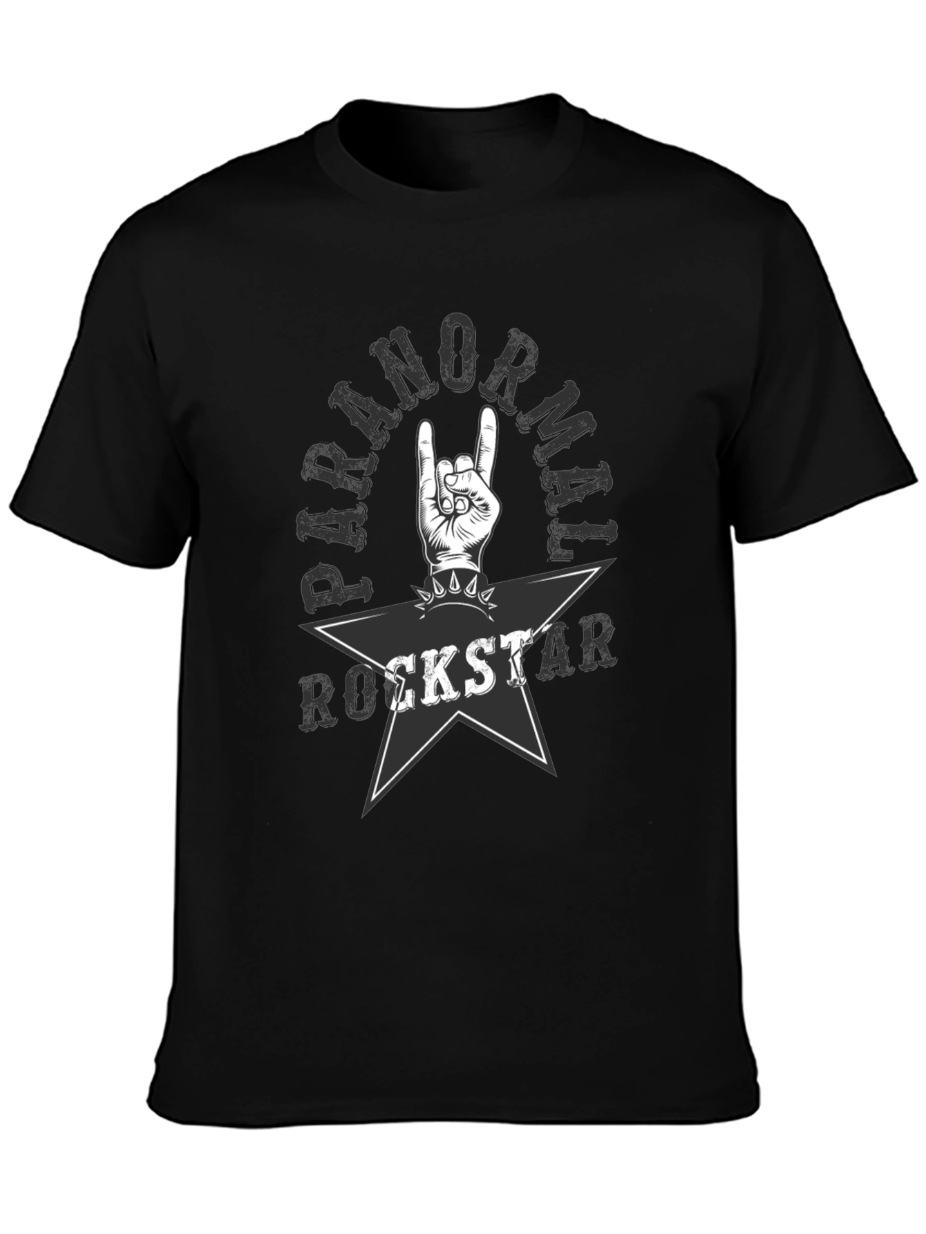 Paranormal Rockstar Graphic Tee - Black Cotton T-Shirt