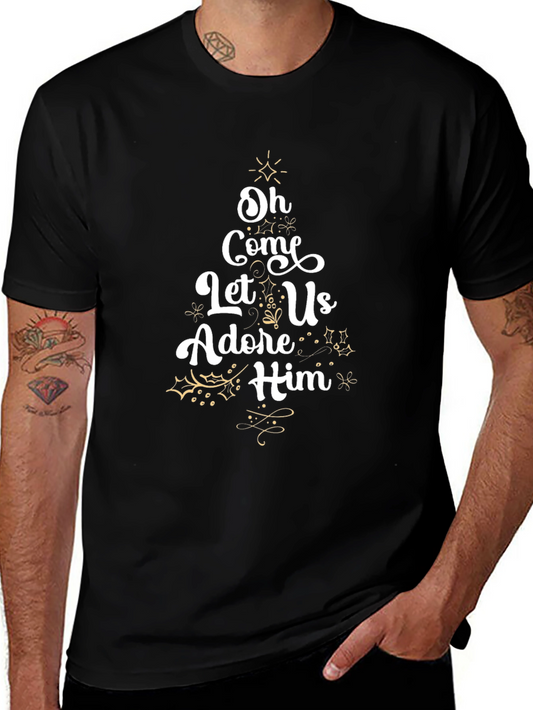 Oh Come Let Us Adore Him Christmas Tee