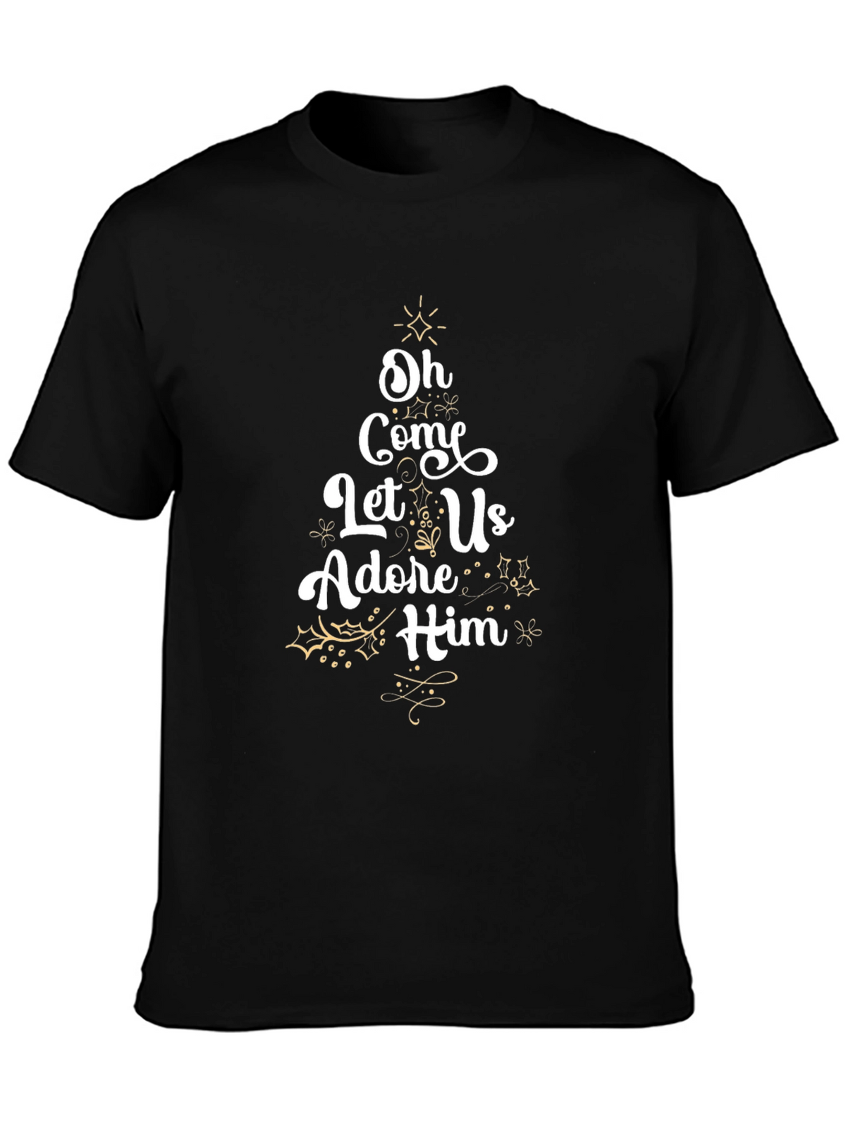 Oh Come Let Us Adore Him Christmas Tee