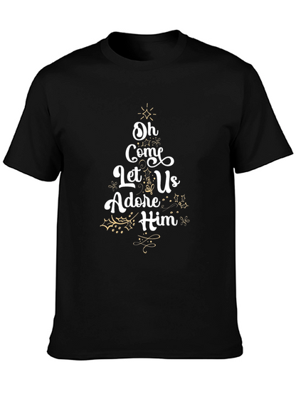Oh Come Let Us Adore Him Christmas Tee