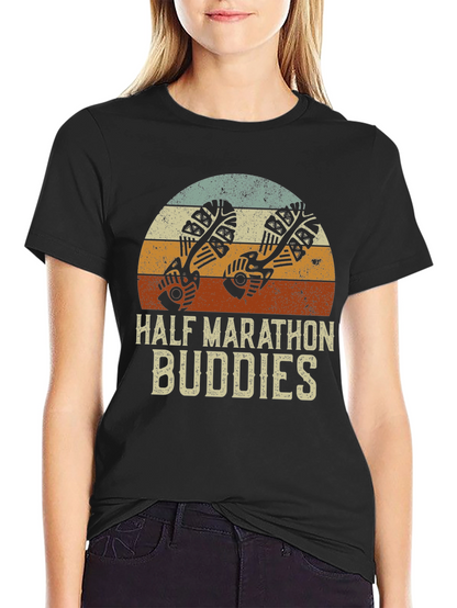 Half Marathon Buddies Retro Style T-Shirt