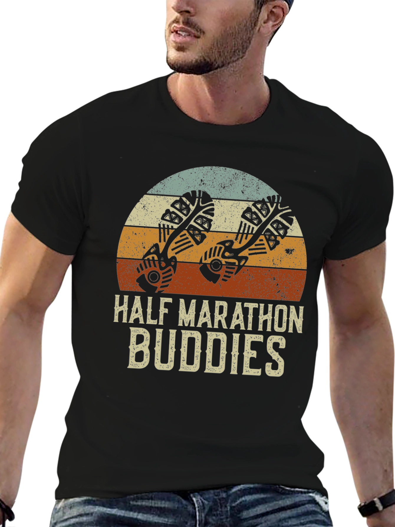Half Marathon Buddies Retro Style T-Shirt