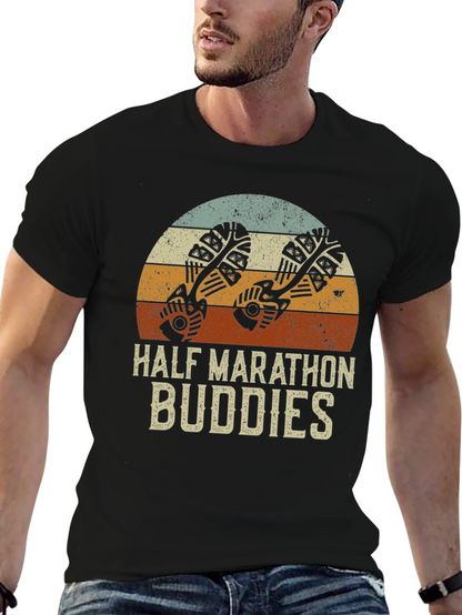 Half Marathon Buddies Retro Style T-Shirt