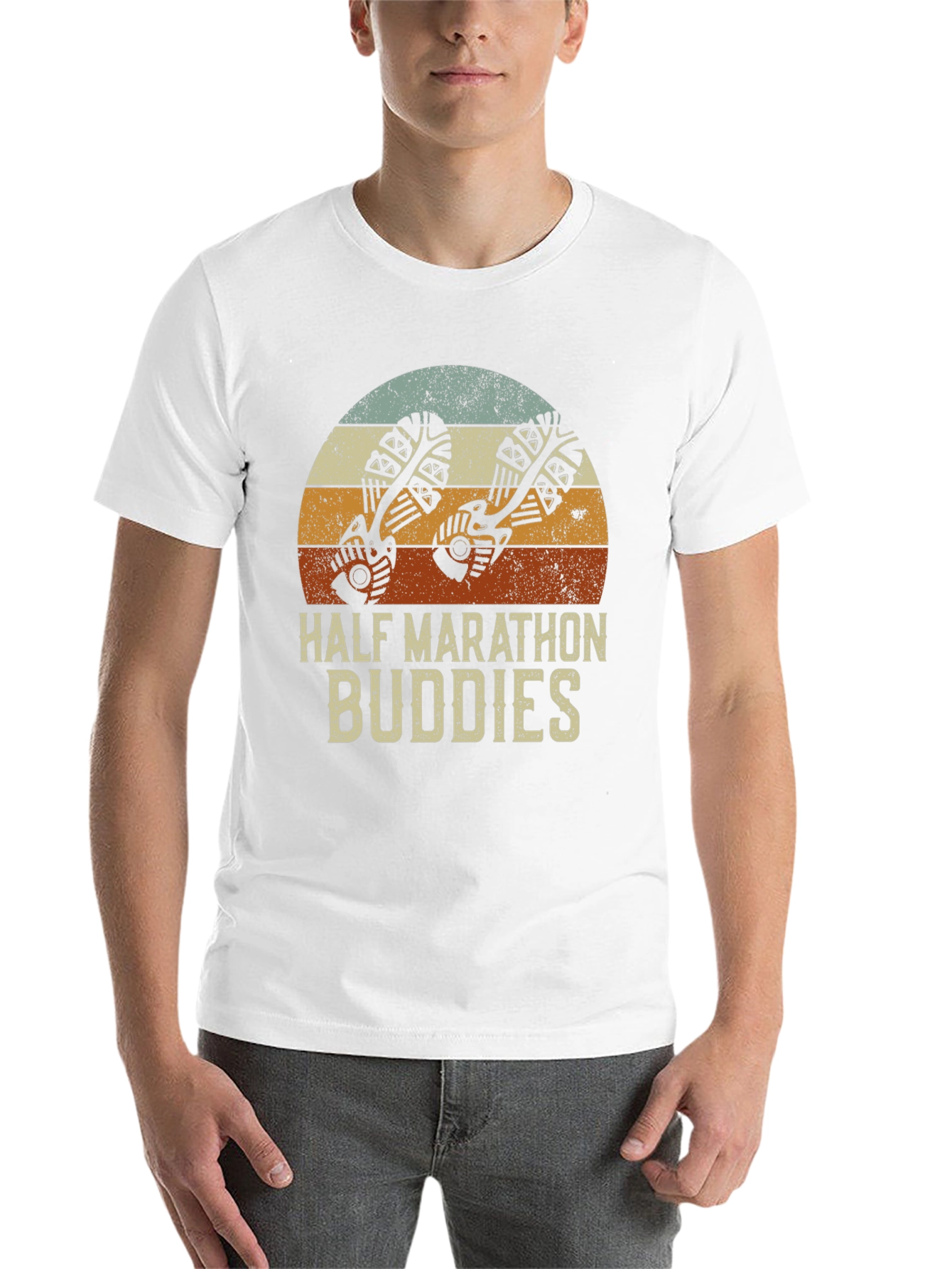 Half Marathon Buddies Retro Style T-Shirt