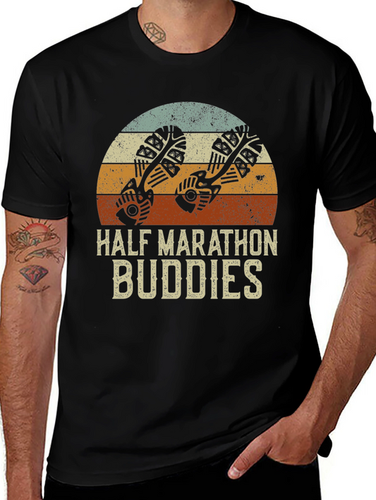 Half Marathon Buddies Retro Style T-Shirt