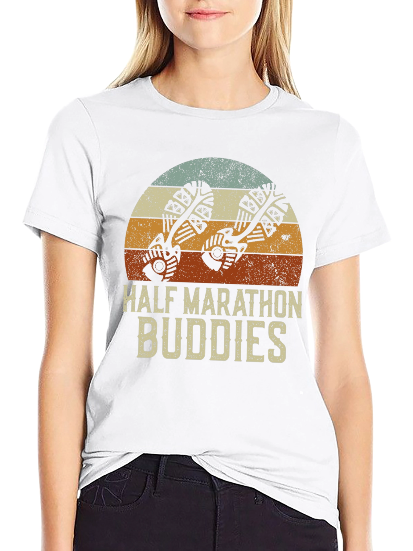 Half Marathon Buddies Retro Style T-Shirt