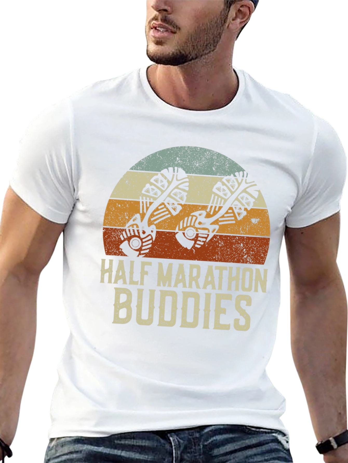Half Marathon Buddies Retro Style T-Shirt