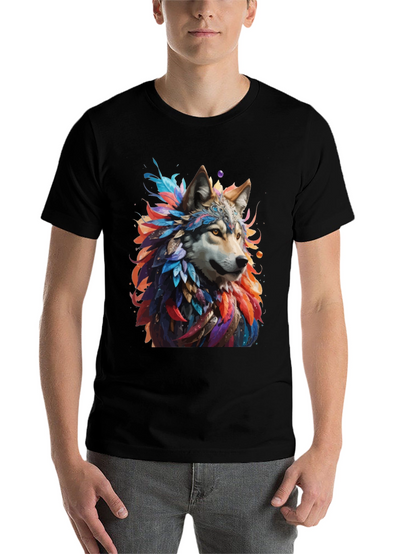 Wolf Feather T-Shirt - Unique Graphic Tee