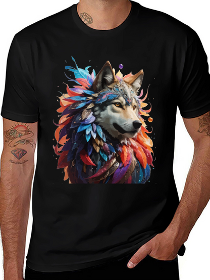 Wolf Feather T-Shirt - Unique Graphic Tee