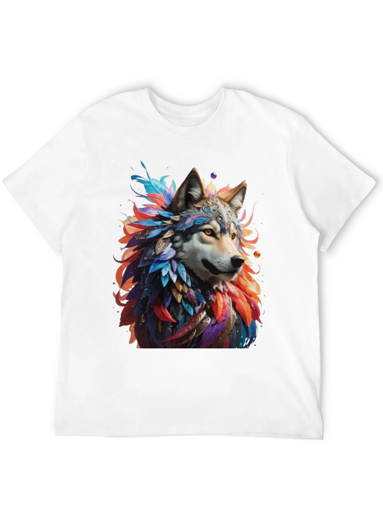 Wolf Feather T-Shirt - Unique Graphic Tee