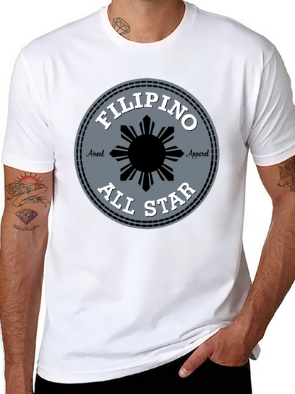 Filipino All Star Tee - Black Graphic T-Shirt