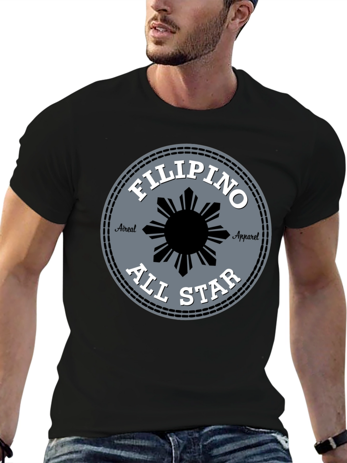 Filipino All Star Tee - Black Graphic T-Shirt