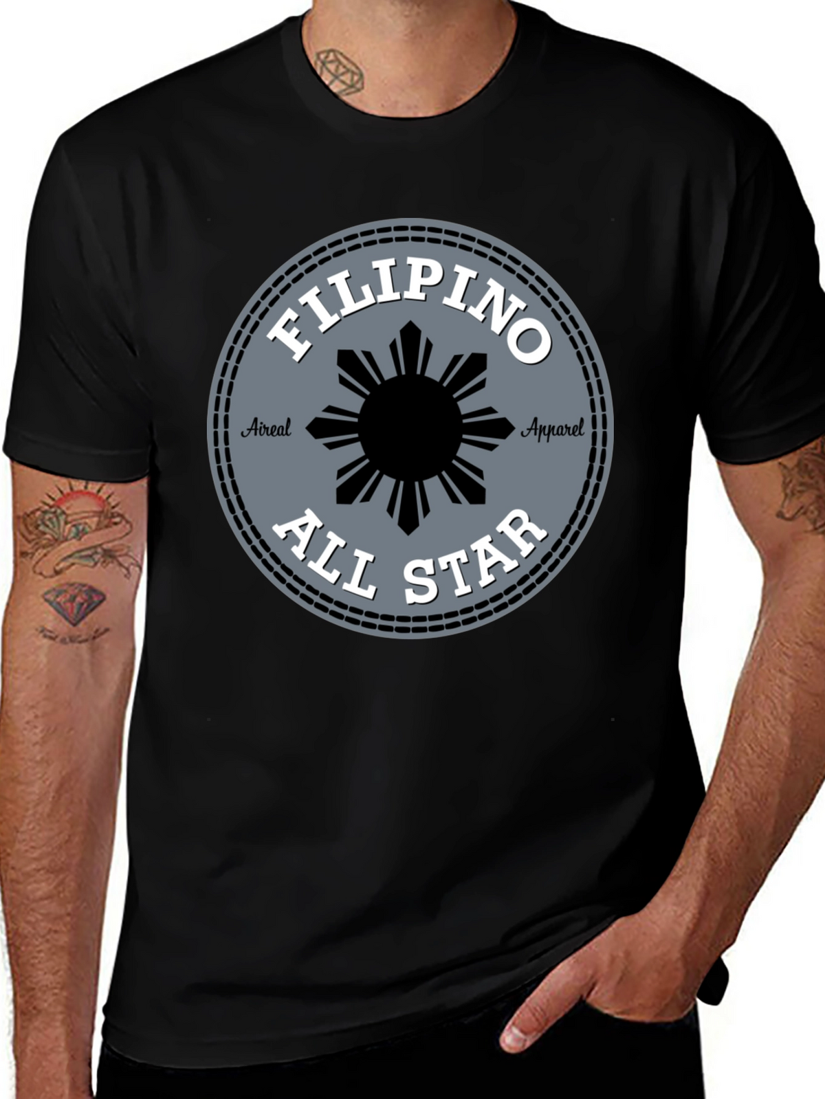 Filipino All Star Tee - Black Graphic T-Shirt