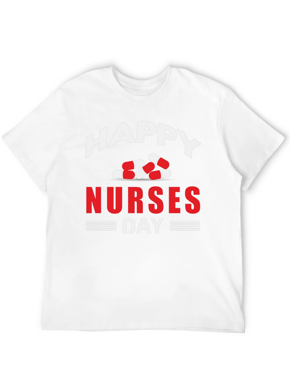 Happy Nurses Day T-Shirt - Pill Design - Black