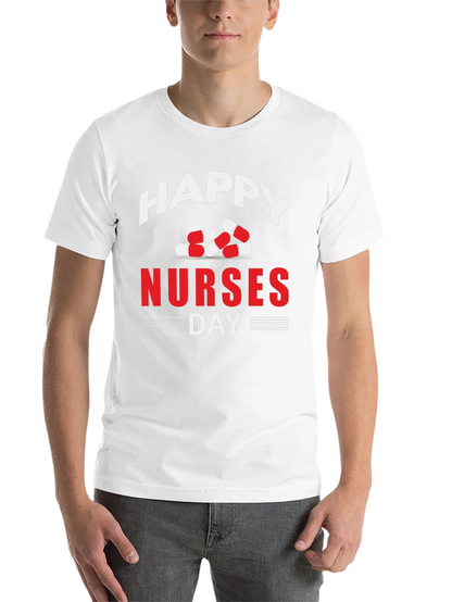 Happy Nurses Day T-Shirt - Pill Design - Black