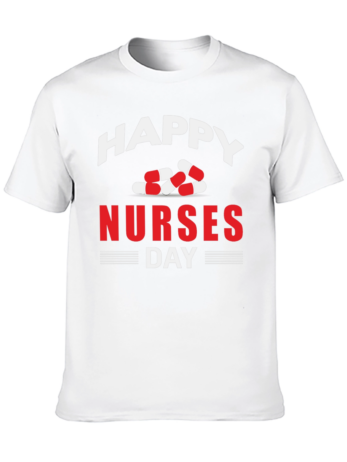 Happy Nurses Day T-Shirt - Pill Design - Black