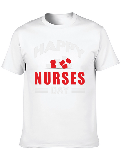 Happy Nurses Day T-Shirt - Pill Design - Black