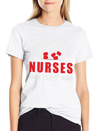 Happy Nurses Day T-Shirt - Pill Design - Black