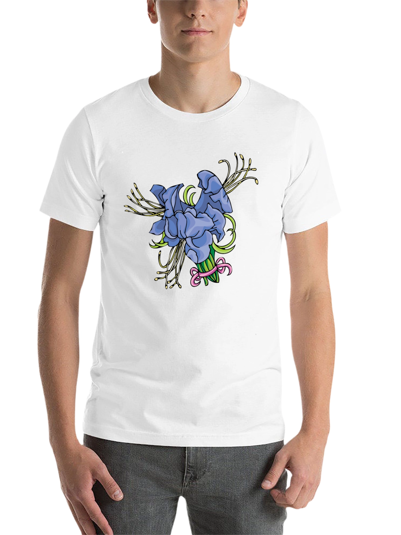 Floral Bouquet Graphic Tee - Black