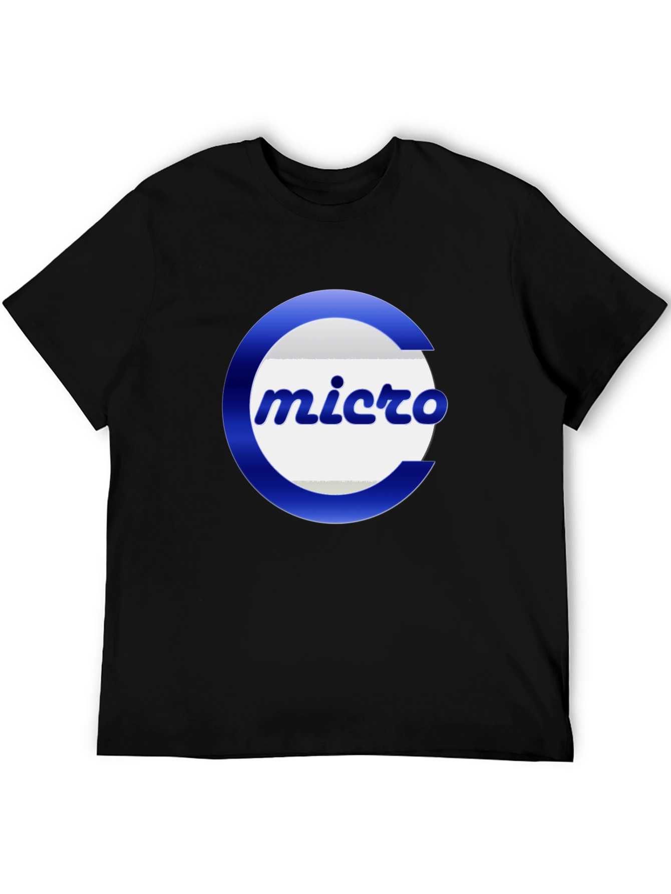 Micro Logo Black T-Shirt - Casual Graphic Tee