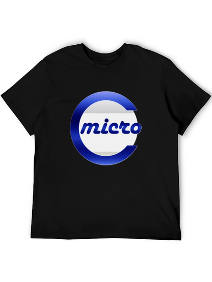 Micro Logo Black T-Shirt - Casual Graphic Tee