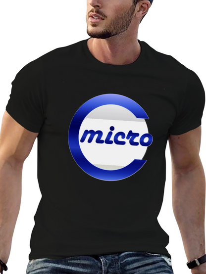 Micro Logo Black T-Shirt - Casual Graphic Tee