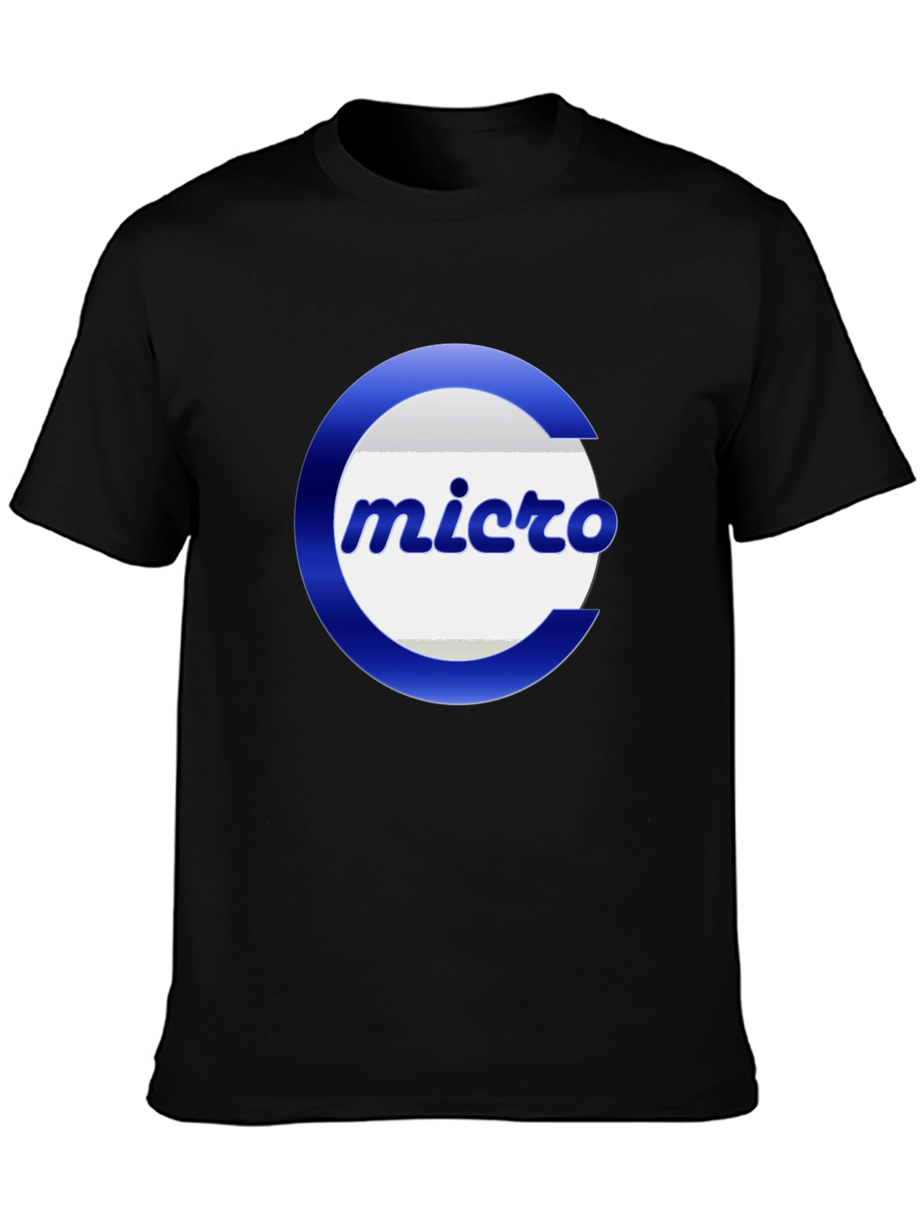 Micro Logo Black T-Shirt - Casual Graphic Tee