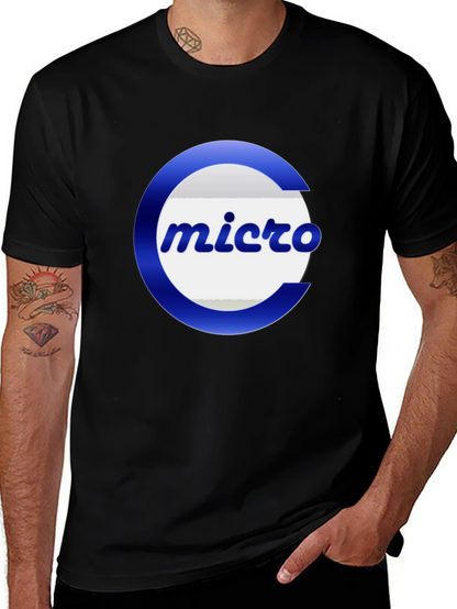 Micro Logo Black T-Shirt - Casual Graphic Tee