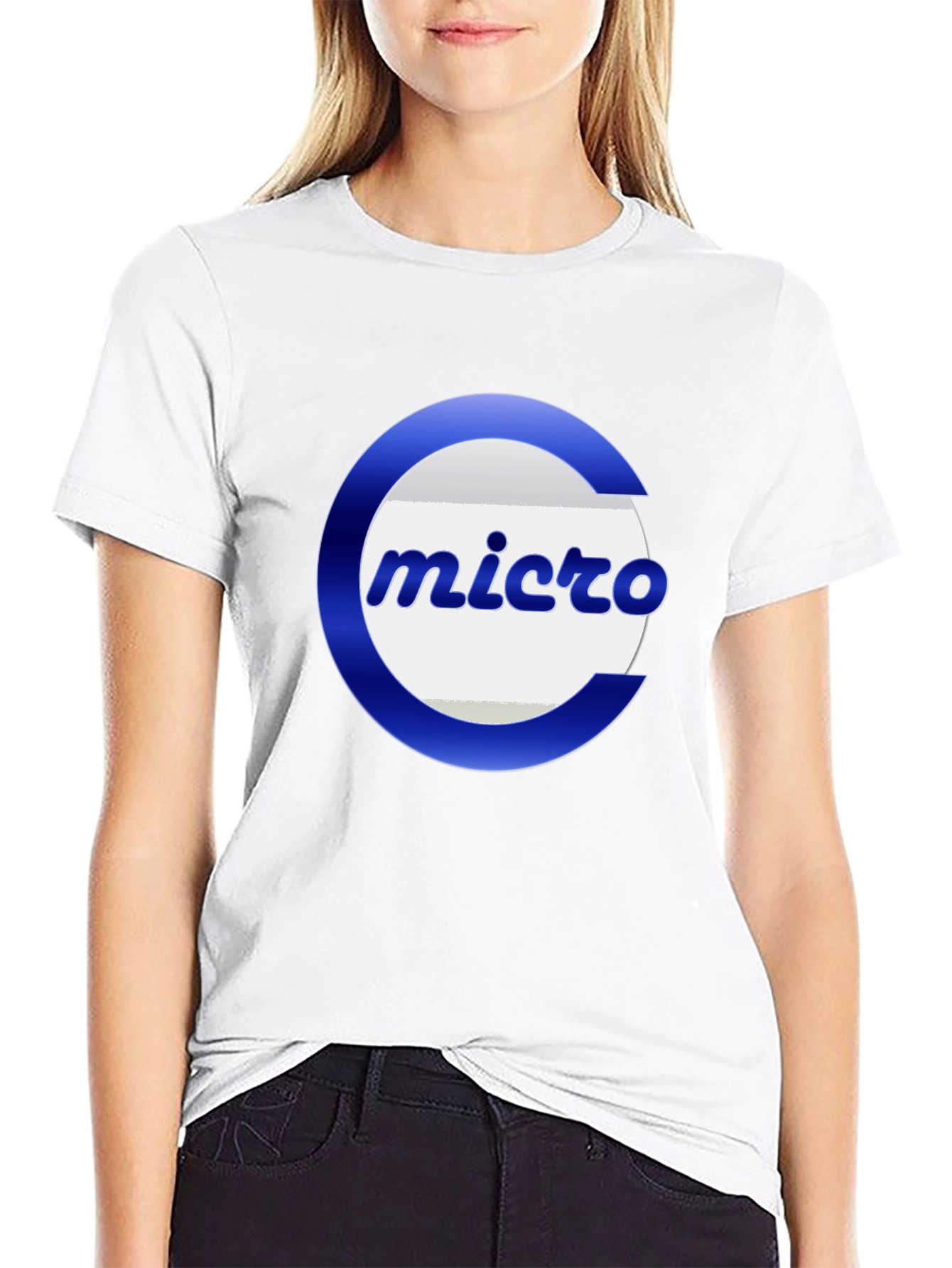 Micro Logo Black T-Shirt - Casual Graphic Tee