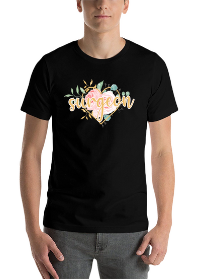 Surgeon Floral Heart T-Shirt - Doctor Gift