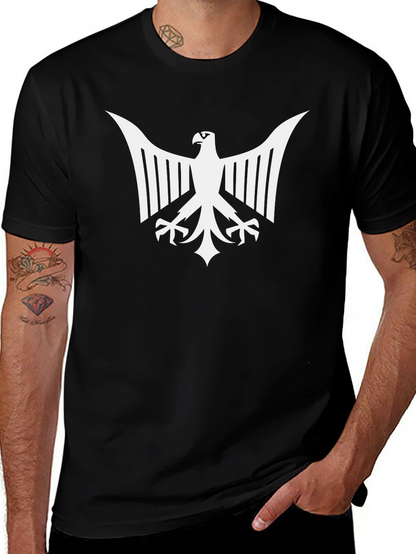 Eagle Emblem Graphic Tee - Bold Black T-Shirt