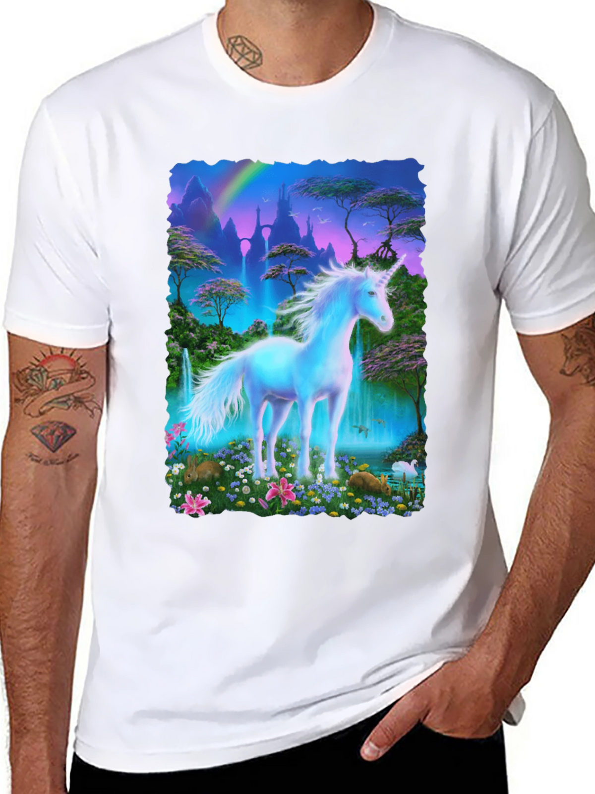 Unicorn Fantasy T-Shirt - Magical Scene