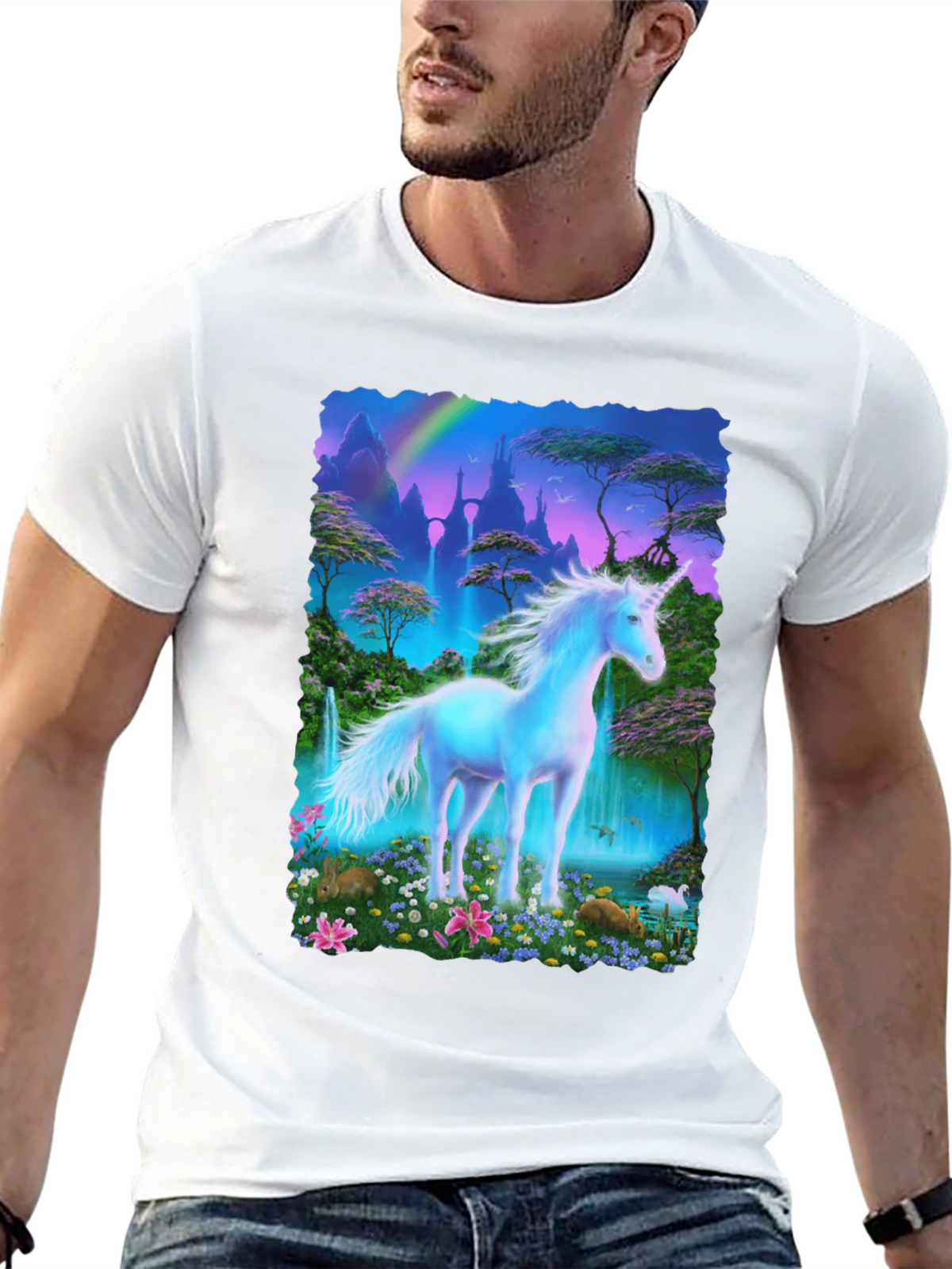 Unicorn Fantasy T-Shirt - Magical Scene