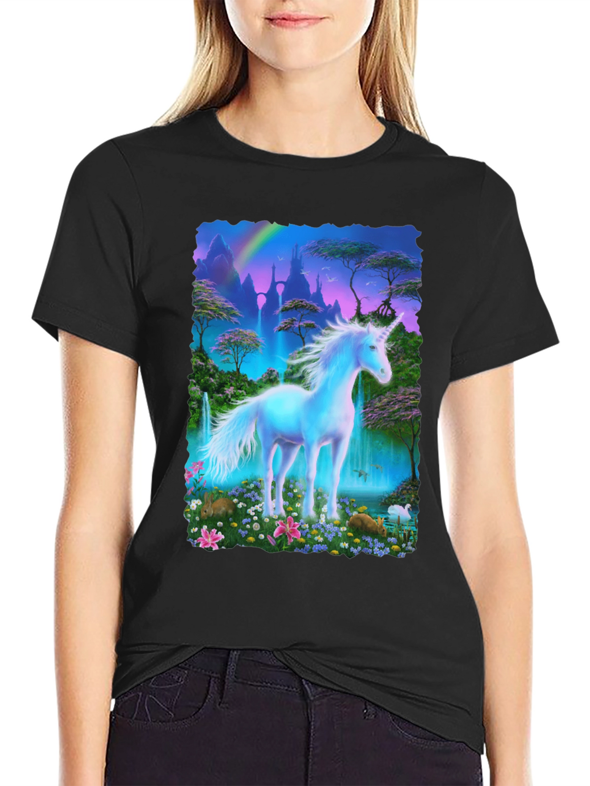 Unicorn Fantasy T-Shirt - Magical Scene