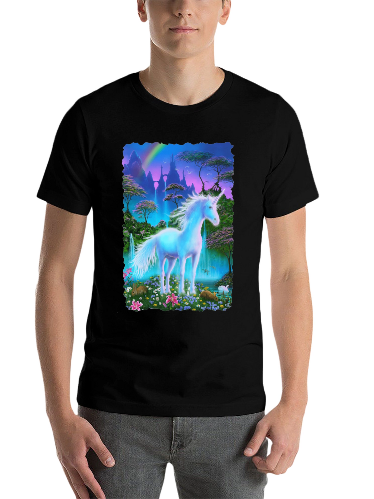 Unicorn Fantasy T-Shirt - Magical Scene