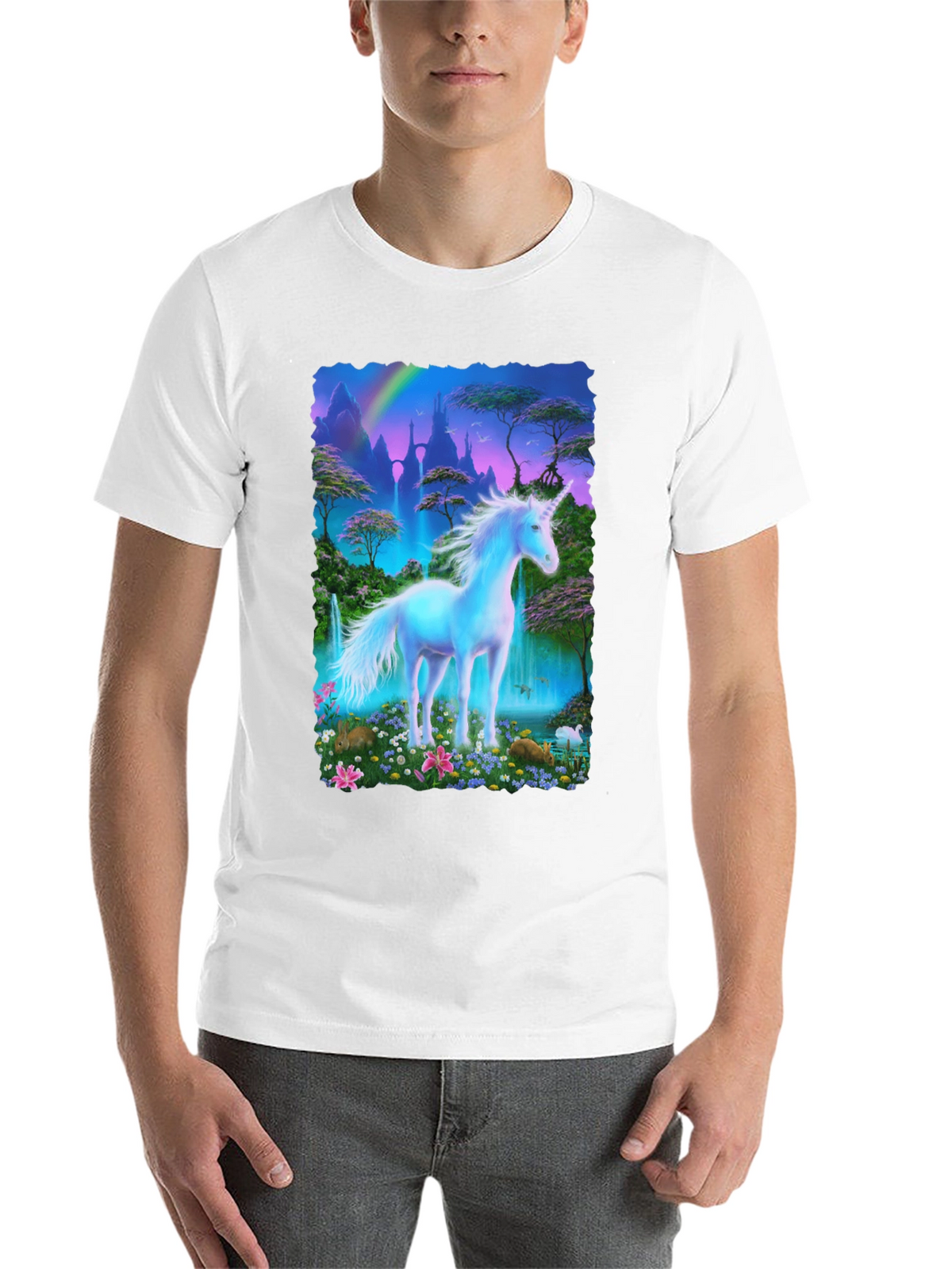 Unicorn Fantasy T-Shirt - Magical Scene