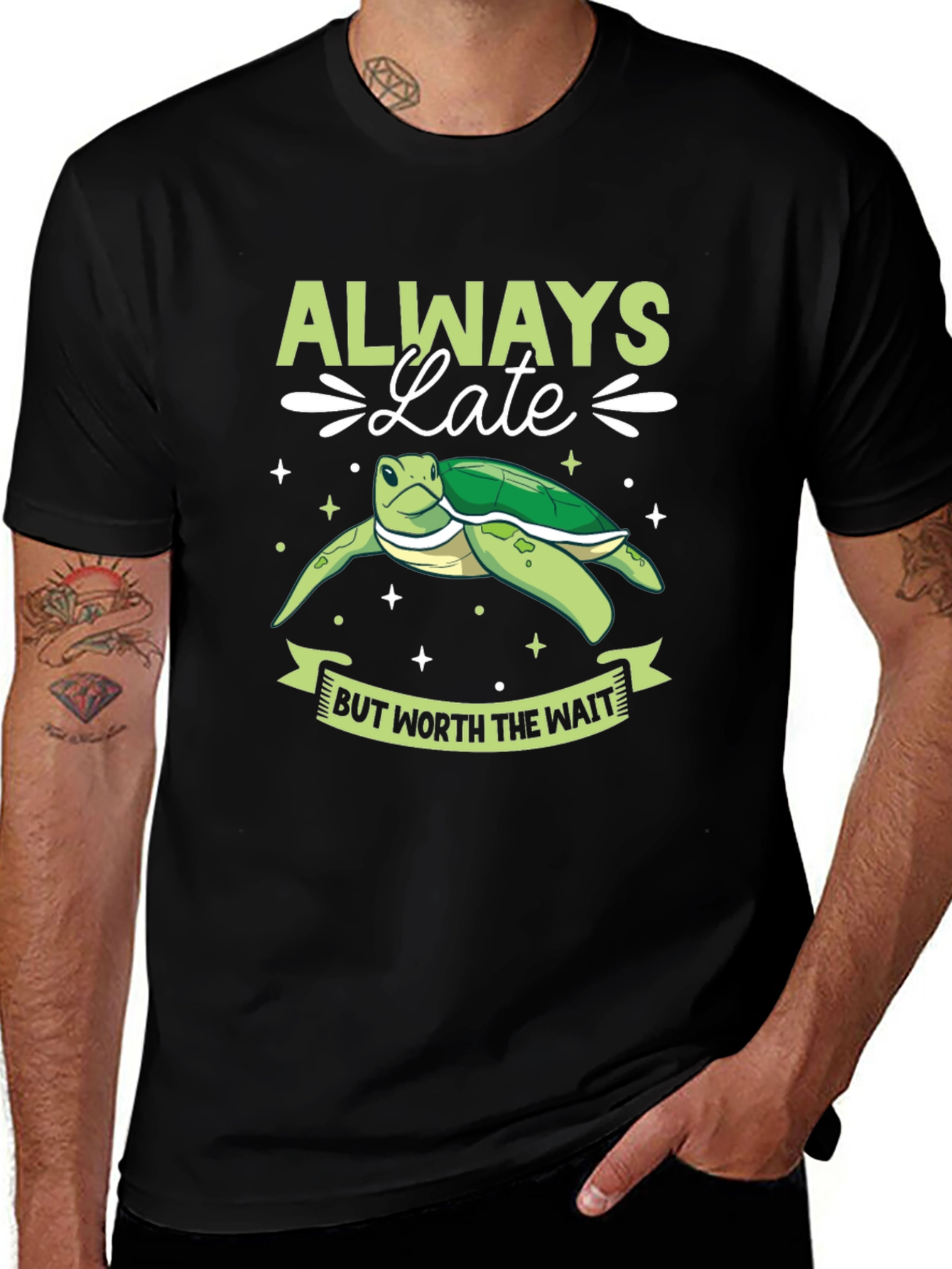 Always Late Turtle Graphic Tee