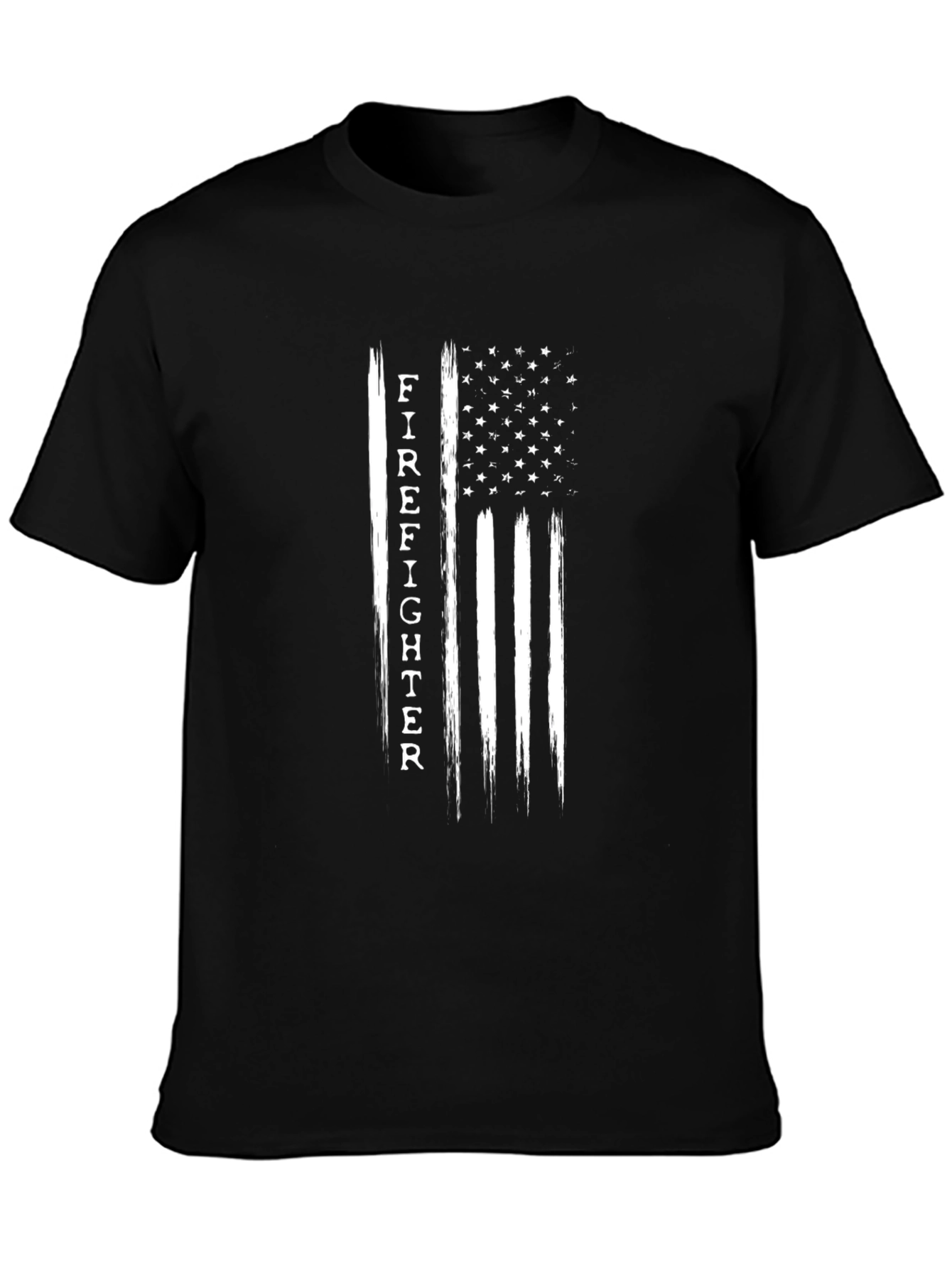 Firefighter American Flag Graphic T-Shirt
