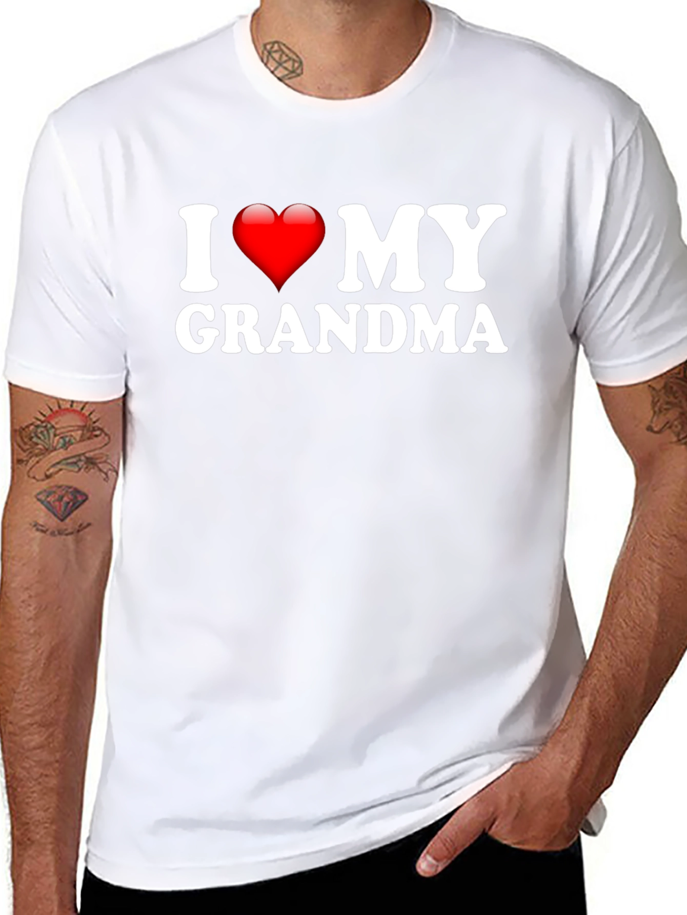 I Heart My Grandma Black T-Shirt