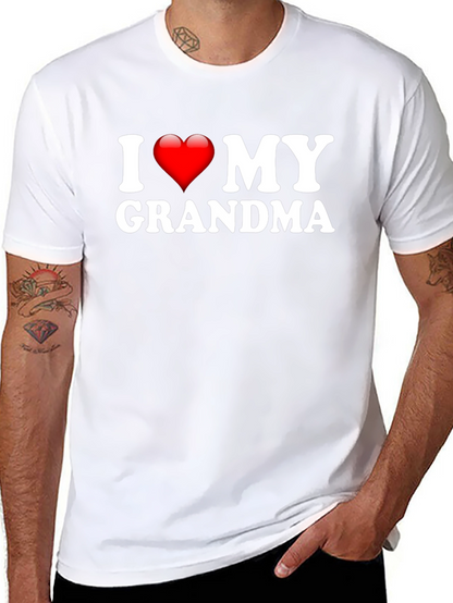 I Heart My Grandma Black T-Shirt