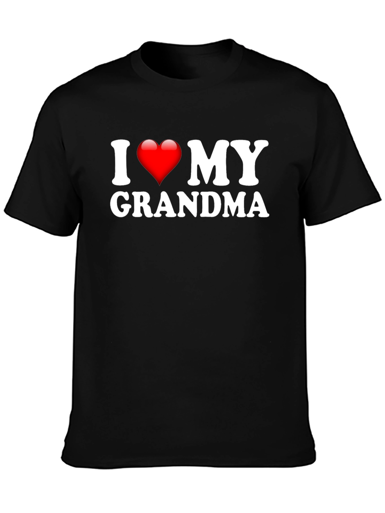 I Heart My Grandma Black T-Shirt